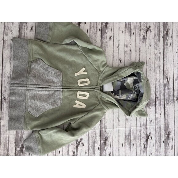Yoda Star Wars Zipper Hoodie Baby Gap 3-6M Sweatshirt Top with Ears & Shorts Set - Picture 4 of 10